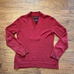 GEOFFREY Beene Sport Maroon Burgundy V-neck Sweater